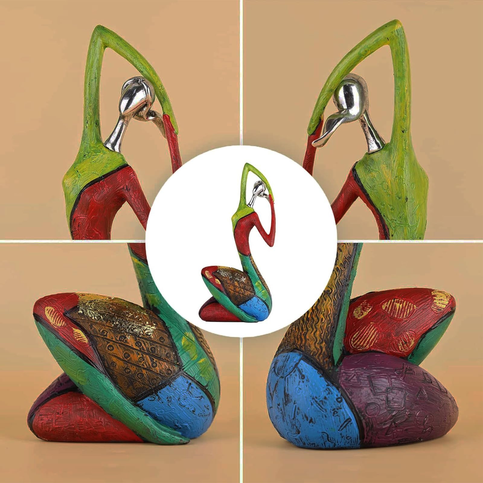 Arte astratto Donna Scultura Figure per Interni Decorazione Moderna per la Casa Figura Colorata Arte Dipinta Personaggio Yoga Pittura Ad Olio Statua