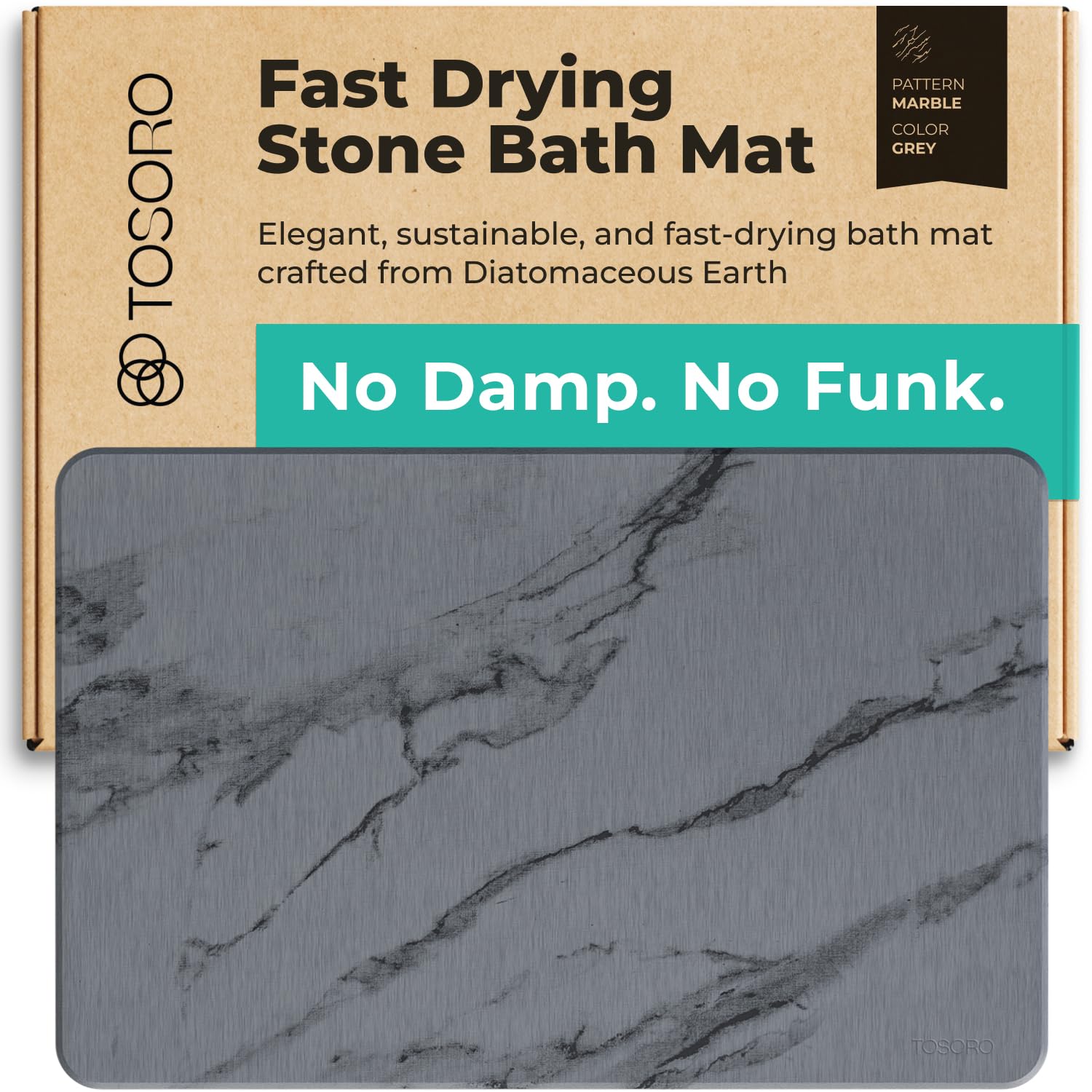 Photo 1 of TOSORO Stone Bath Mat - Diatomaceous Earth