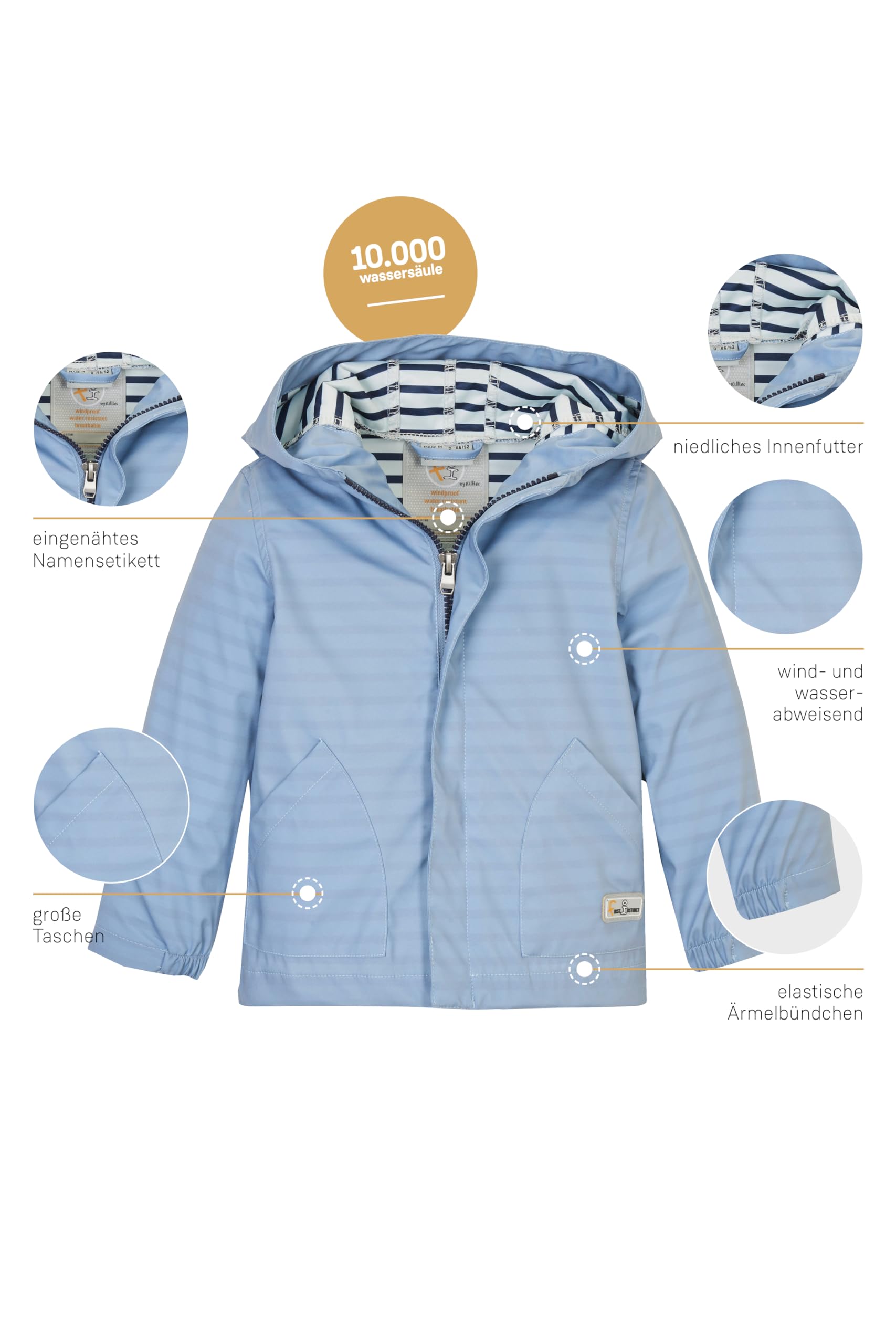 first instinct by killtec Fis 23 Mns Sftshll Jckt Chaqueta softshell con capucha/chaqueta outdoor Unisex niños