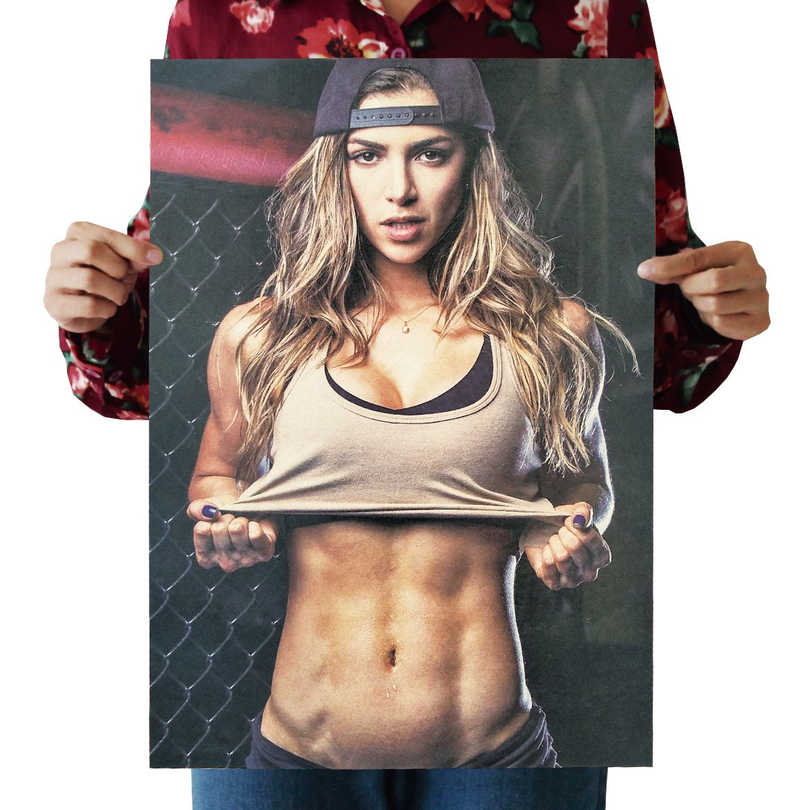 Amazon.com: sexy muscle girl kraft paper retro poster wall decor for sale:  Home & Kitchen