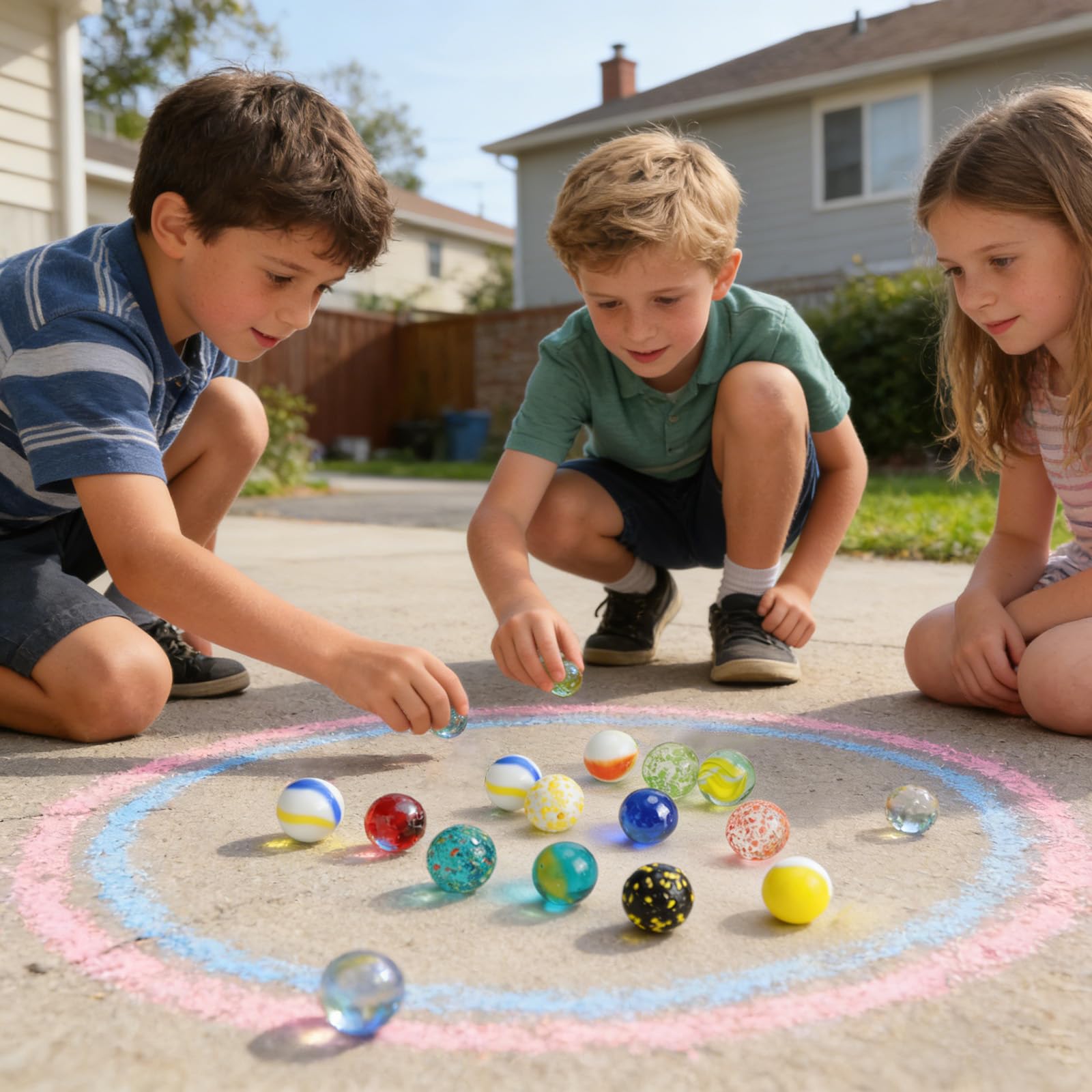 JSMTKJ 100 Canicas de Cristal Pequeñas, Juego de Canicas, pequeñas canicas de Cristal 16 mm Coloridas para Máquina de Juegos, Decoración de Plantas, Pista de Canicas