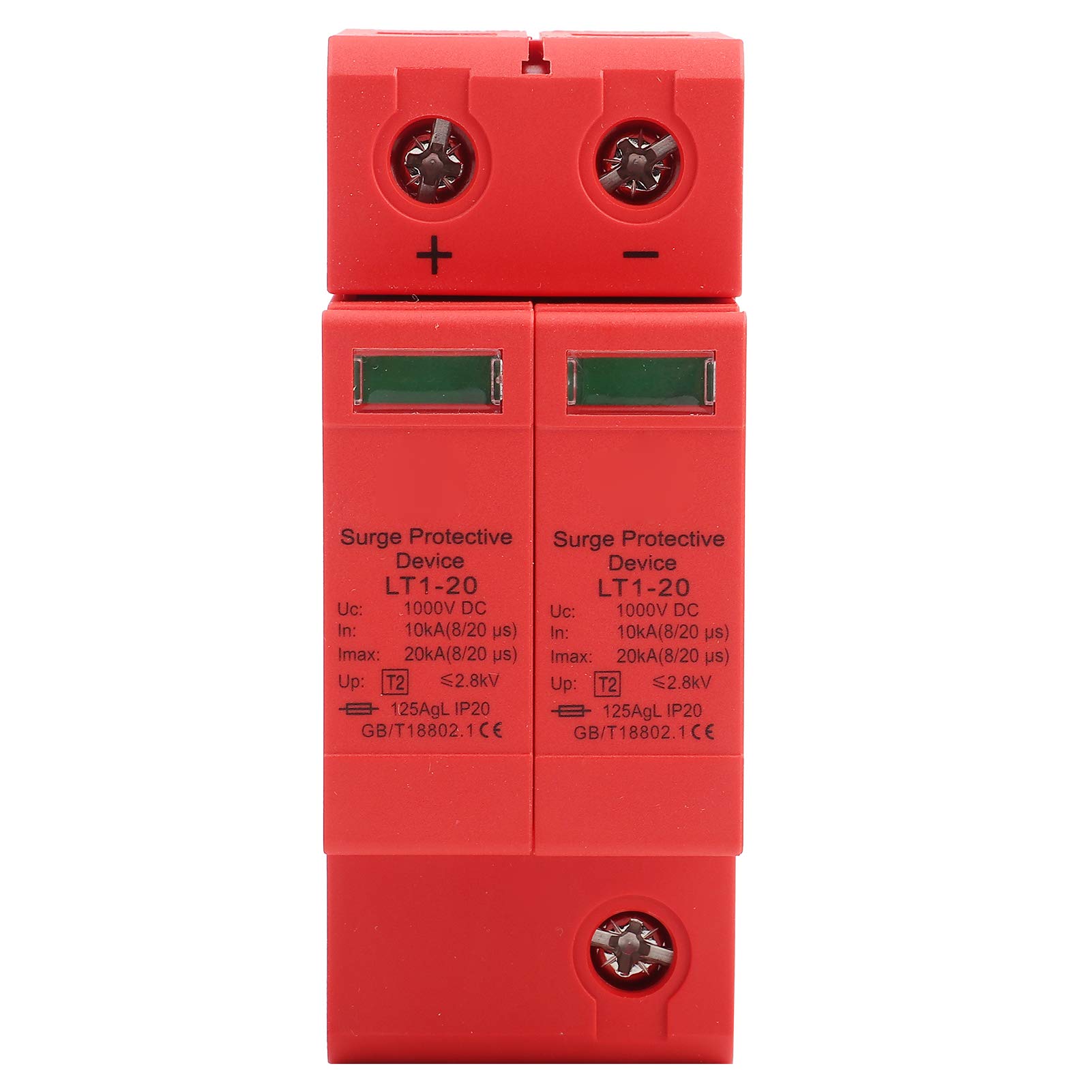 Scaricatore Di Sovratensione Fotovoltaico VIFERR DC 2P 20kA - Protezione Per Impianti Solari Fino A 1000V, Guida DIN