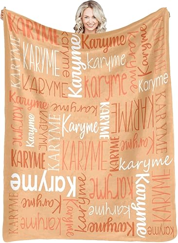 Miniatura 15 de Mantas personalizadas con nombres, regalos para bebés, niñas y niños, manta personalizada de vellón suave y sherpa con nombre para niños y adultos,