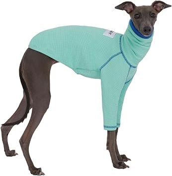 Italian Greyhound & Whippets Dog Waffle Pattern Onesie, Two-Legged Cozy Turtleneck Costume Outfit Sweater Hoodie for Italian Greyhound and Whippets Large