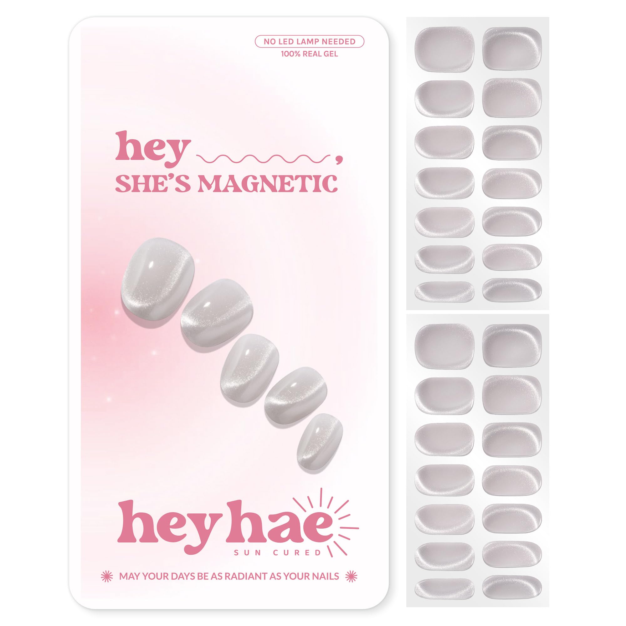 Heyhae Semi Cured Gel Nail Strips - Hey, She's Magnetic