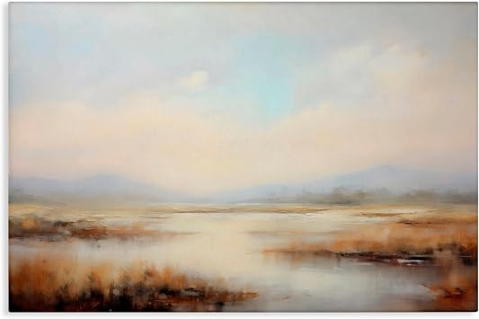 Stupell Industries Misty Wetlands Landscape, 30 x 45 Inch Canvas Wall Art