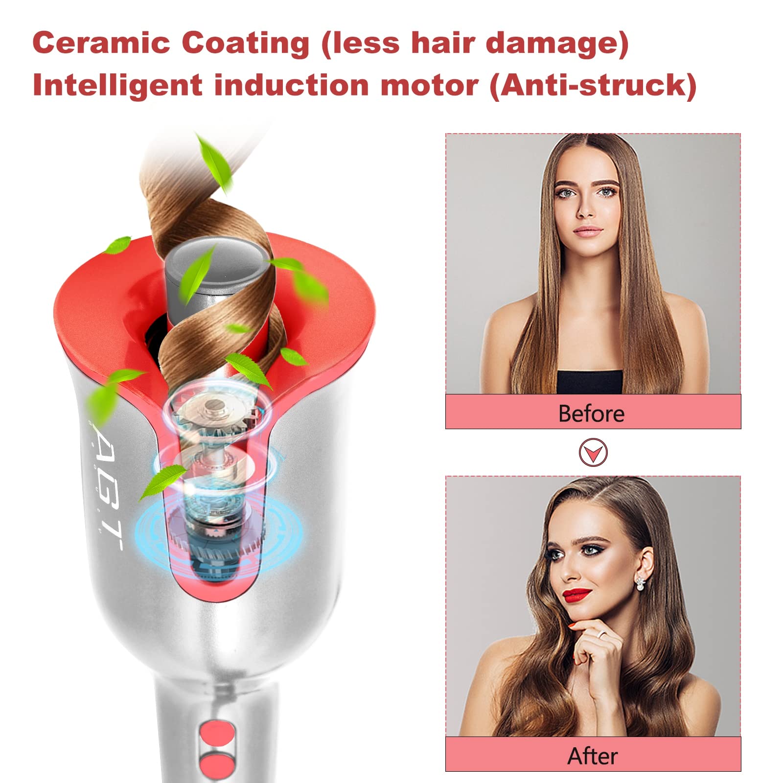 I-RCstore ceramic Automatic Hair Curler Amazon.com : Automatic Curling Iron, 1 inch Ceramic Hair  main image 3