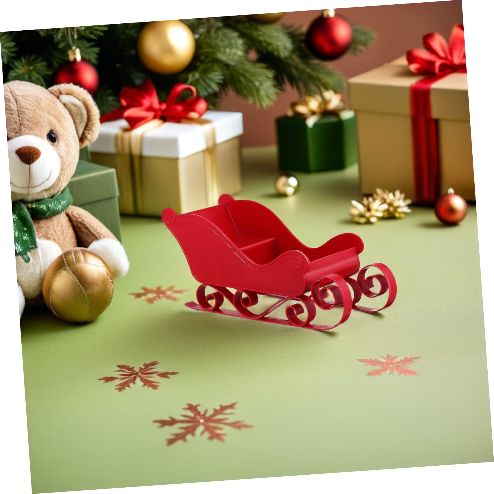 Alipis 4stücke Mini-schlitten-weihnachtsdeko aus Dekorativer Tischschmuck Festliche Weihnachtsschmuckidee Kleiner Schlitten für Baumhänger Süßigkeitenhalter und Weihnachtsschmuck