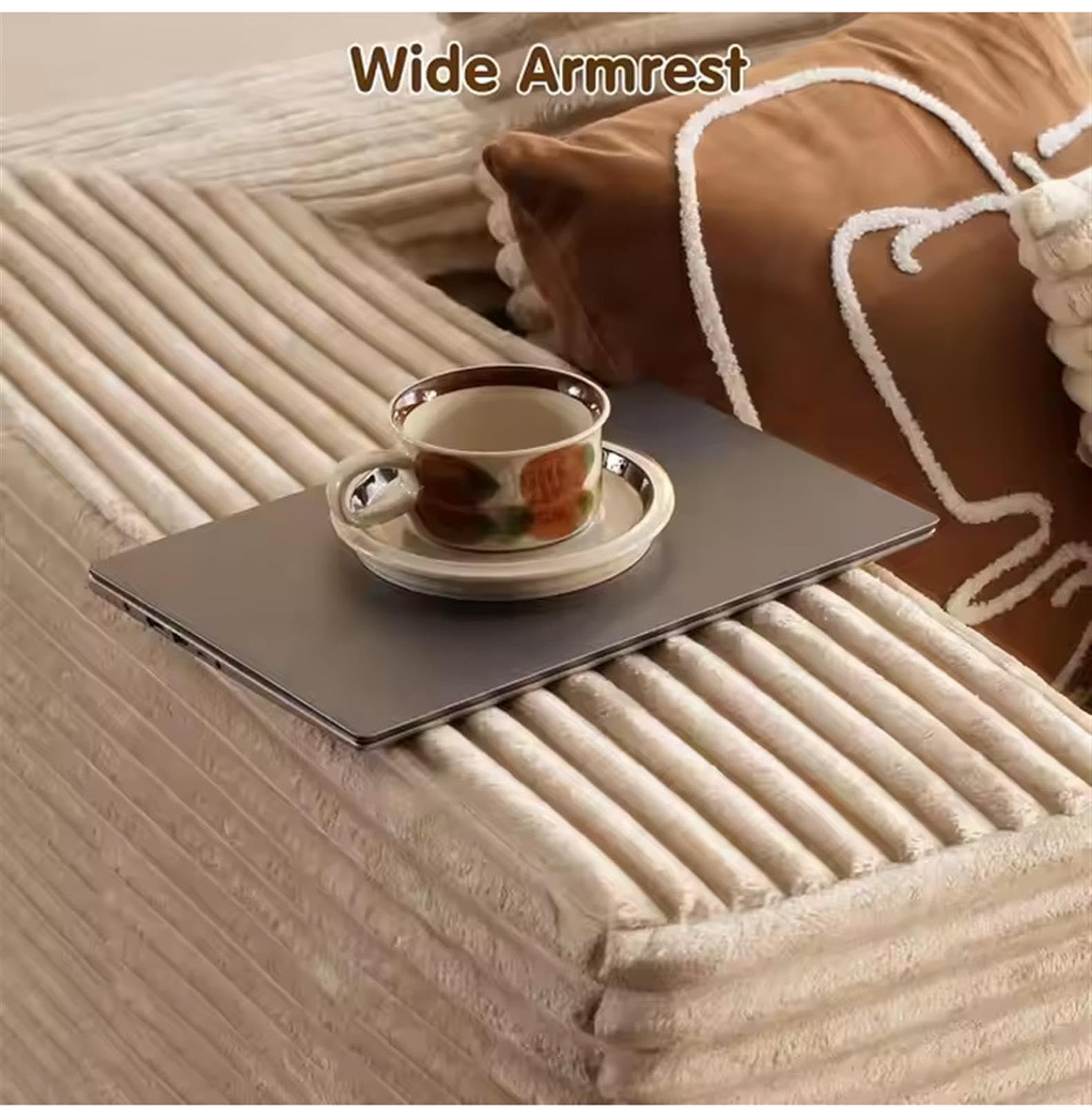 Divano Componibile Modulare a L con Chaise Longue, Morbido Tessuto in Velluto Coste con Seduta Profonda, Divani Componibili in Memory Foam per Soggiorno, Camera Letto