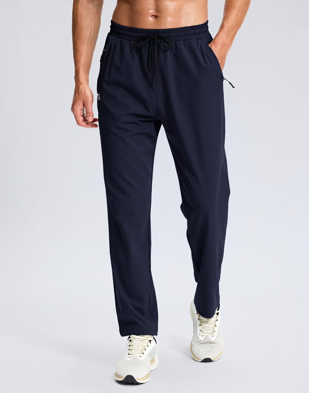 G Gradual Men's Lightweight Pants with 3 Zipper Pockets Athletic Workout Sweatpants Quick Dry Running Hiking Pants for Men - Image 2