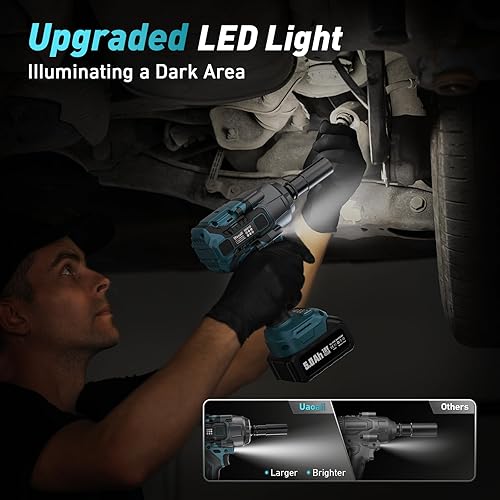 Miniatura 8 de IW810 - Llave de impacto inalámbrica de 1300 Nm (960 pies-libras), pistola de impacto de 12 batería con 2 baterías de 5.0 Ah, 5 enchufes y caja de