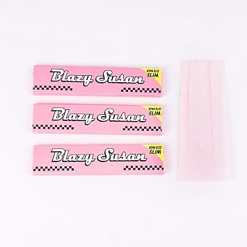 Blazy Susan - Kingsize Slim Pink Rolling Papers - 50 Leaves Per Pack