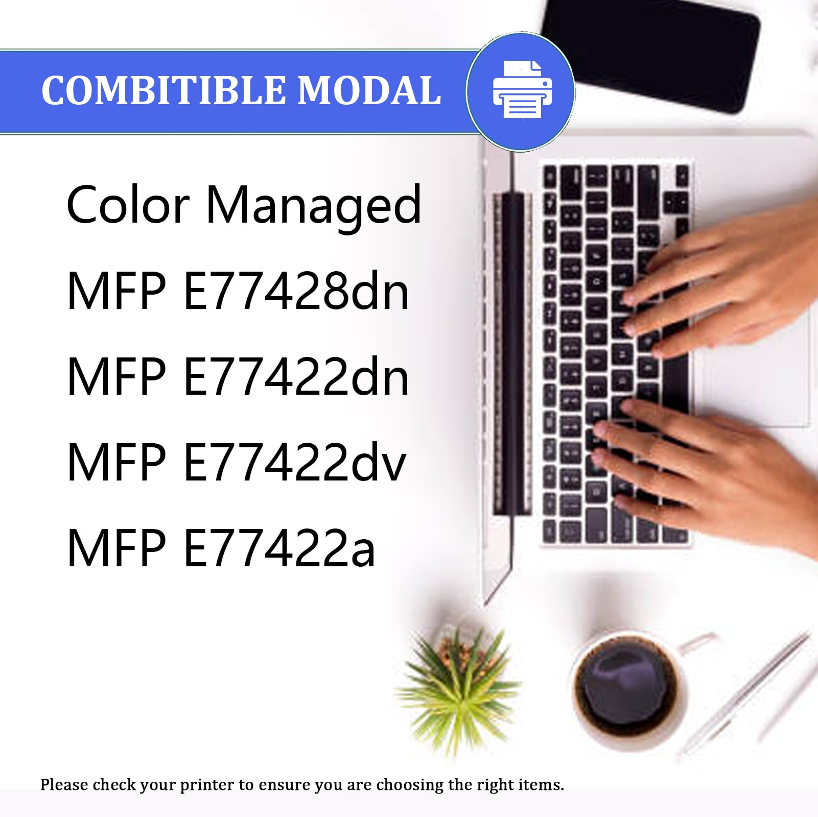 AZNITH W9100MC W9101MC W9102MC W9103MC Toner Cartridges Compatible for HP, Quality Toner for HP Color Managed MFP E77428dn E77422d/dv/a Printers, 1 Set