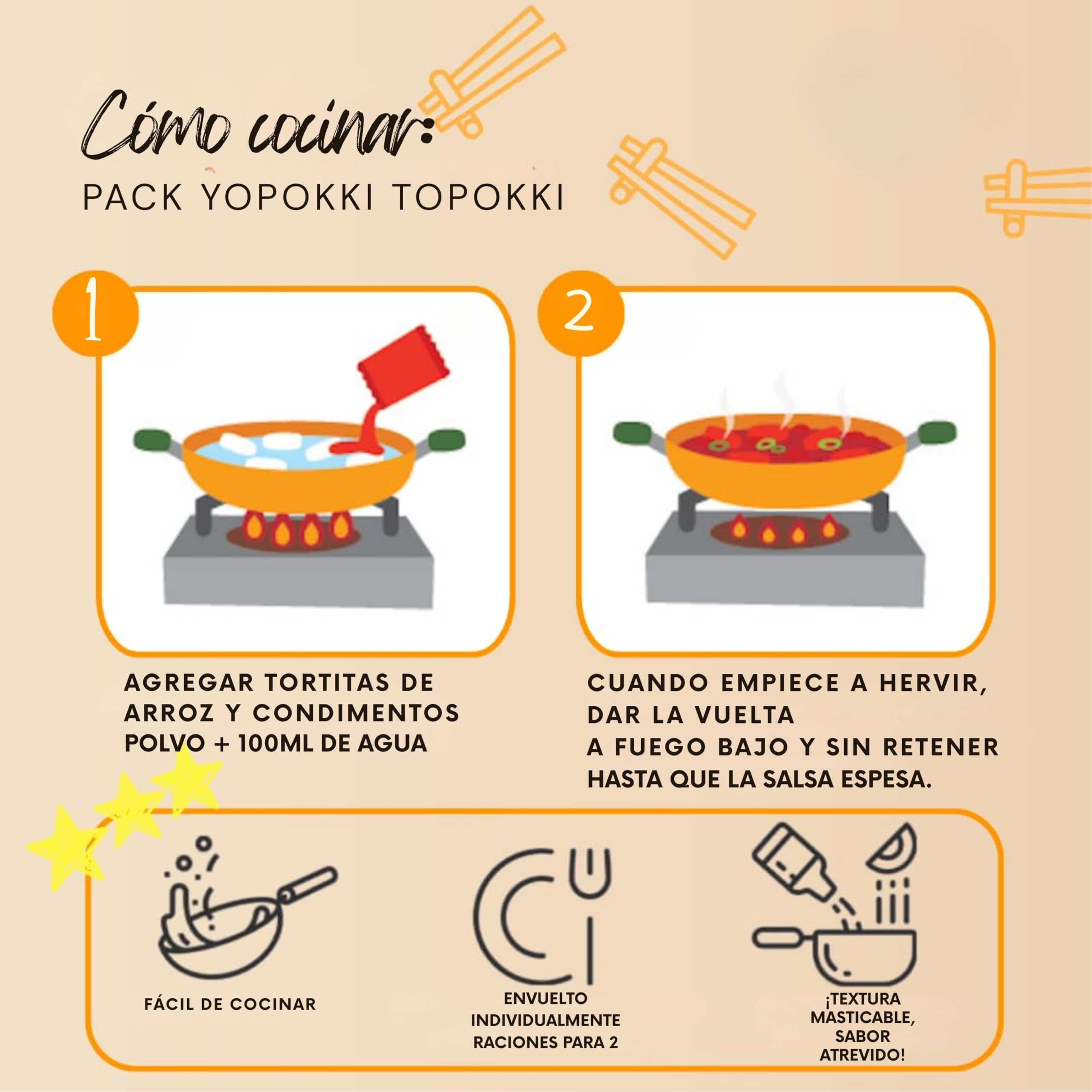 Tteokbokki Topokki - Rice Cake Pasta gruesa de arroz - Coreano Tradicional - Pasteles de Arroz en Bastones - Sin Gluten - Pack Laborawi (1200g)