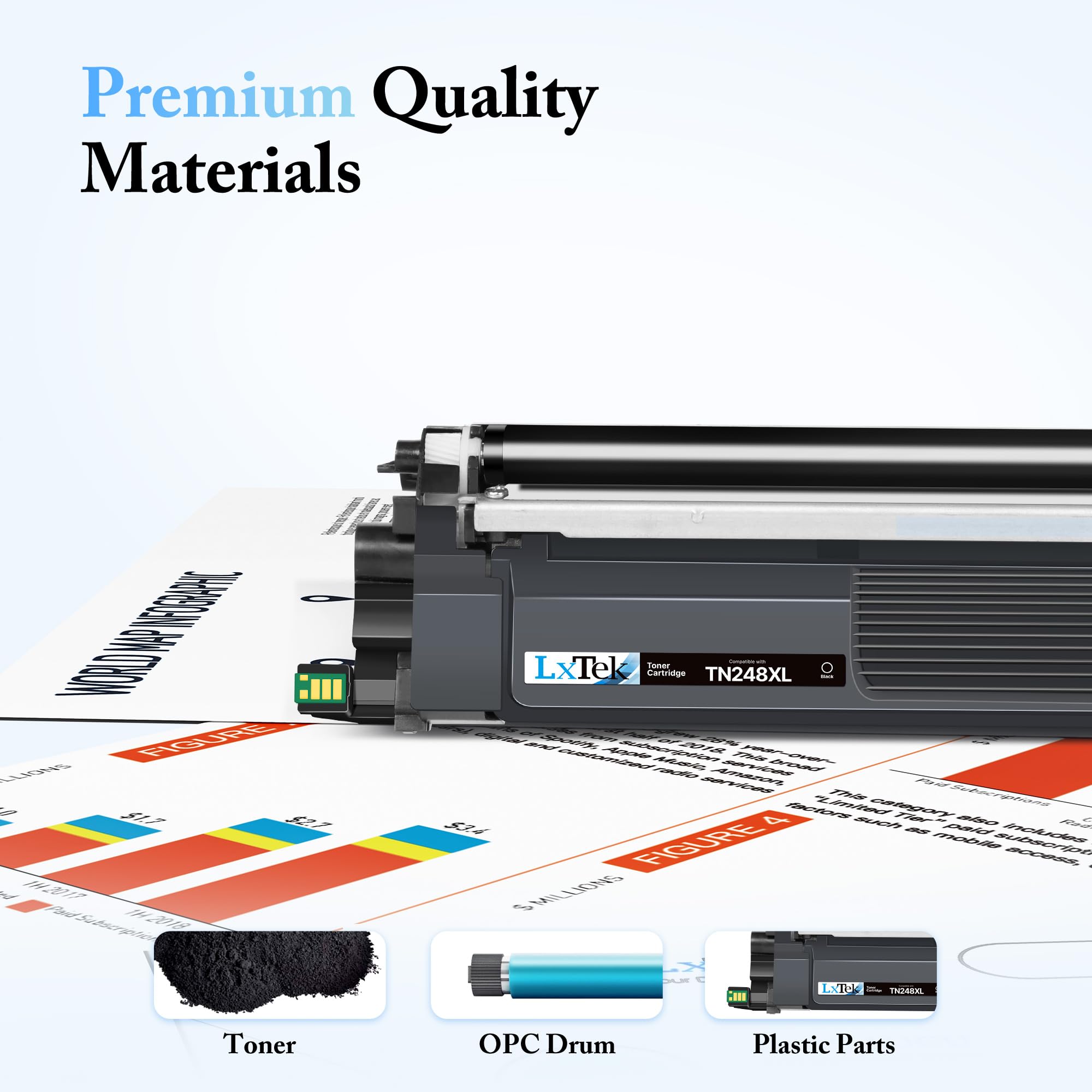 LxTek MFC-L3760CDW - Stampante laser a colori, stampante multifunzione MFC-L3760CDW in bianco e nero, con funzione di copia e scansione, supporto Bluetooth, adatto per carta A4, compatibile con
