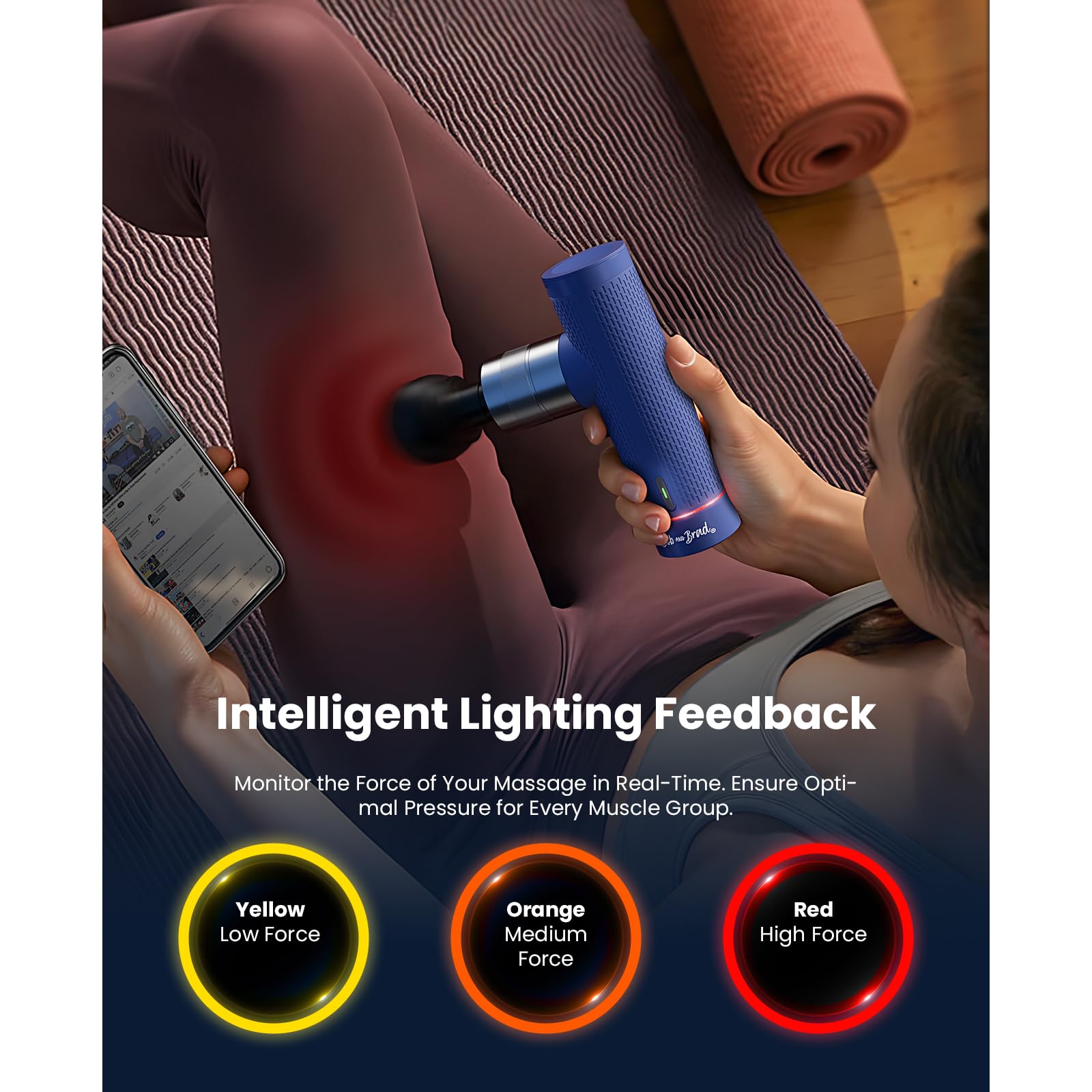 can i use a vibrating massager while pregnant Professional Handheld Massager - Rechargeable Device with Heat & Vibration  for Full-Body Care on Neck, Back, Arms, Waist, Belly & Legs, Portable Gift main image 0