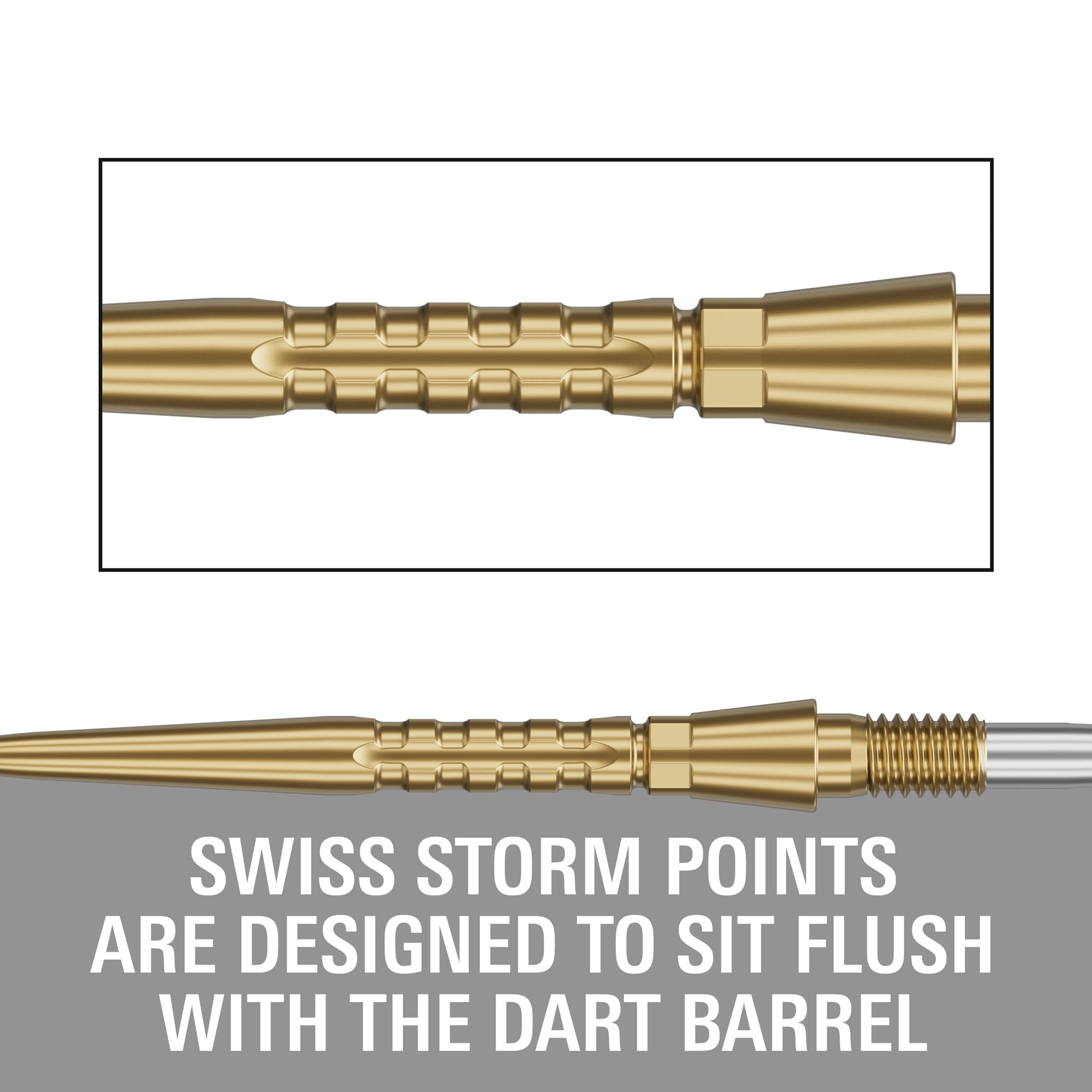 Target Darts Swiss Point Storm Dart Points Surge 3 Set 26MM 30MM 35MM Oro Argento Nero