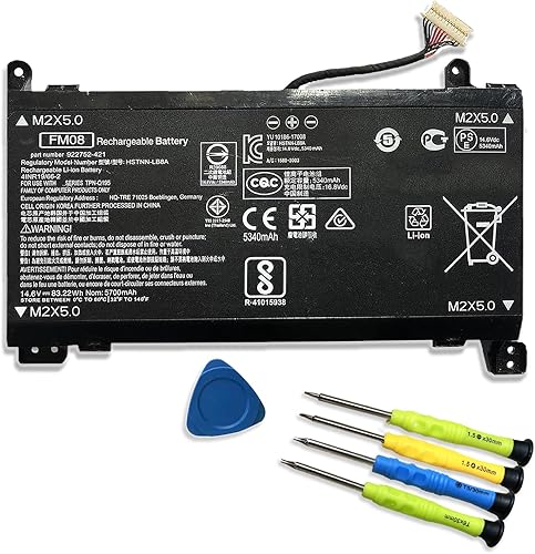 FM08 HSTNN-LB8B - Batería de repuesto para laptop HP Omen 17-AN013TX 17-AN014TX 17-AN014NG 17-an008ur Series TPN-Q195 922752-421 922753-421