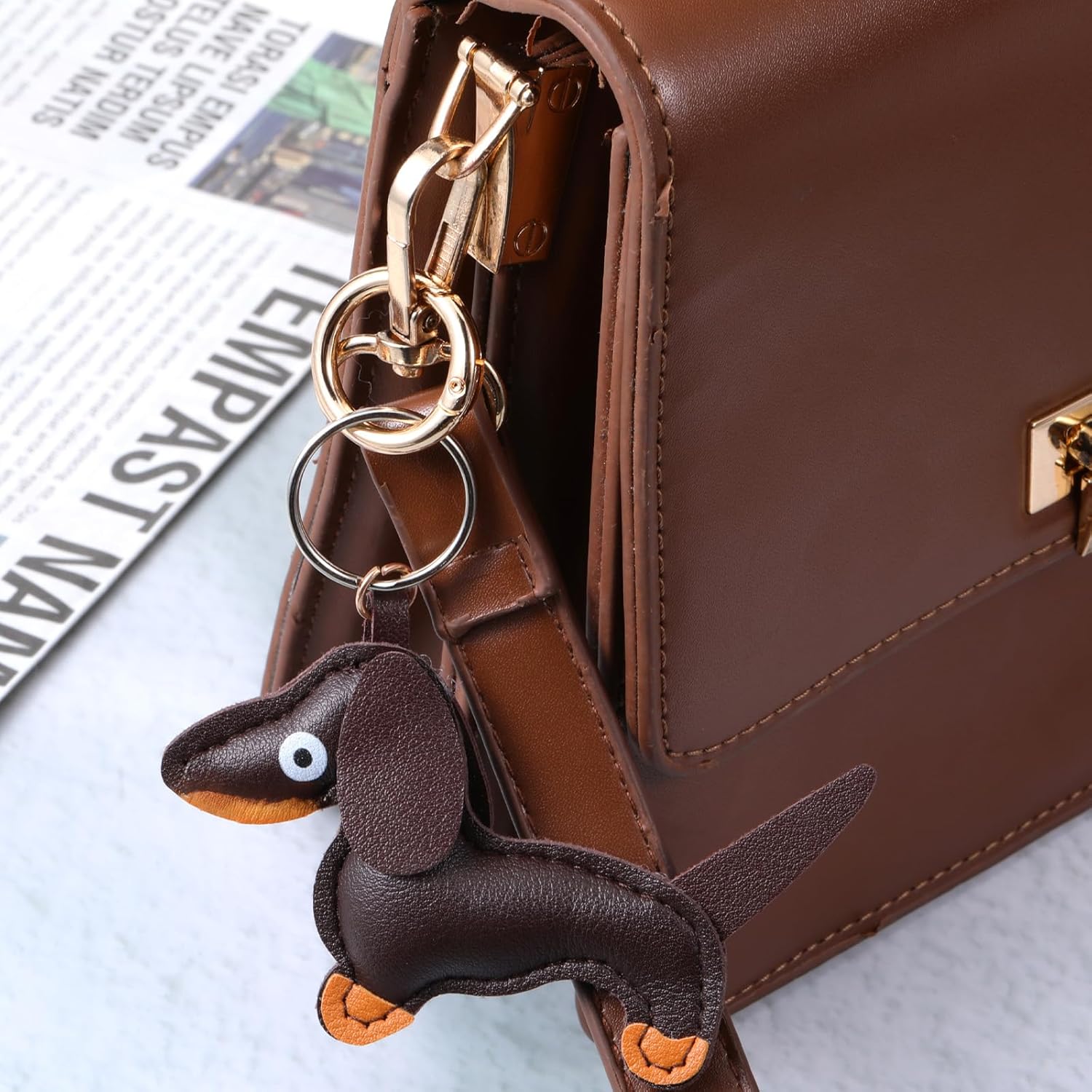 Sibba 13PCS Metal O Rings Spring Round Rings 1 Inch Keychain Large Gold Keyrings Carabiner Keysring Clip Metal Flat Spring O-Ring for Keyrings Buckle Bags Purses Strap Hooks Accessories - Image 5