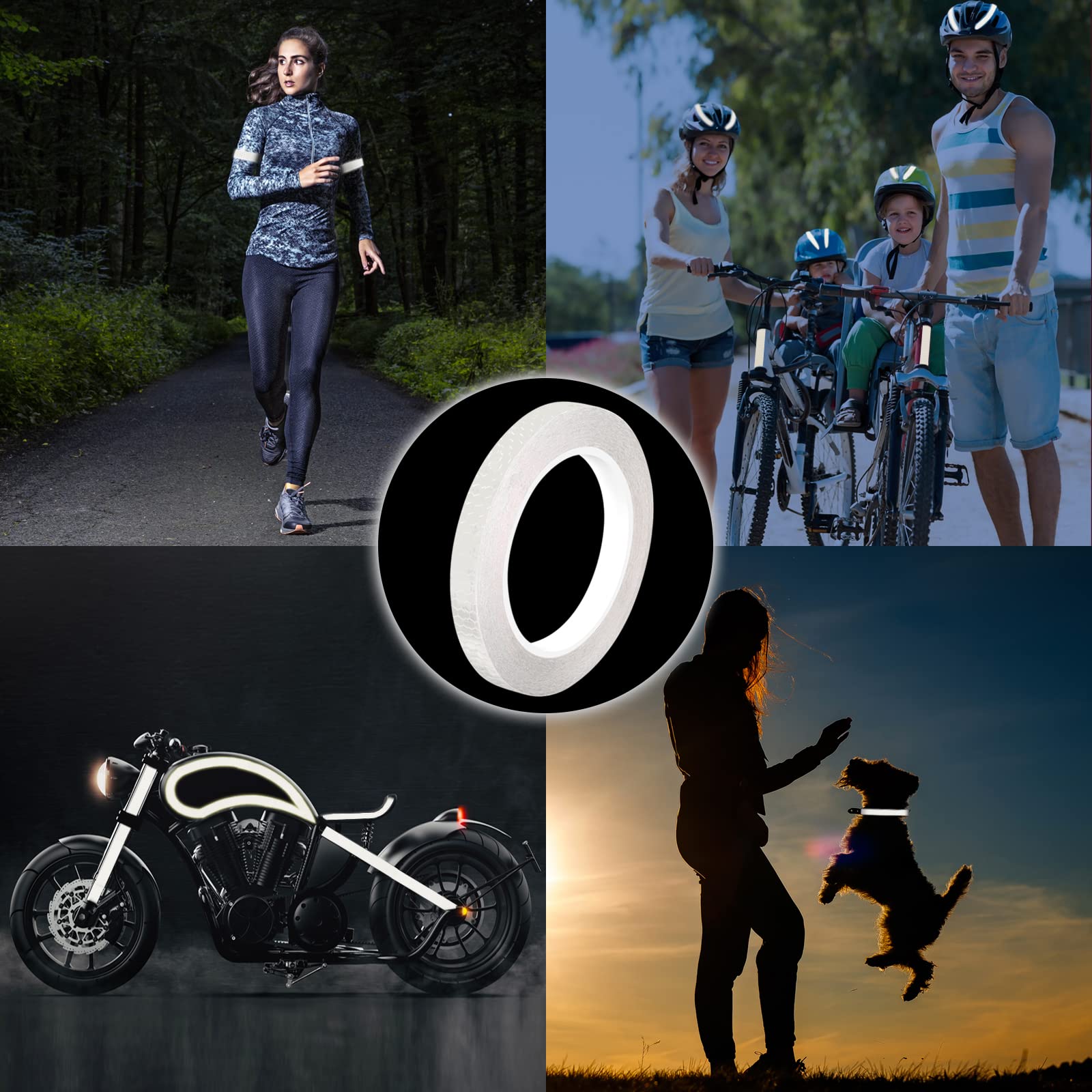 Ruban Adhésif Réfléchissant Haute Intensité 1 M – Largeur 1,5 Cm, Imperméable, Pour Voiture, Vélo, Moto, Sécurité Routière