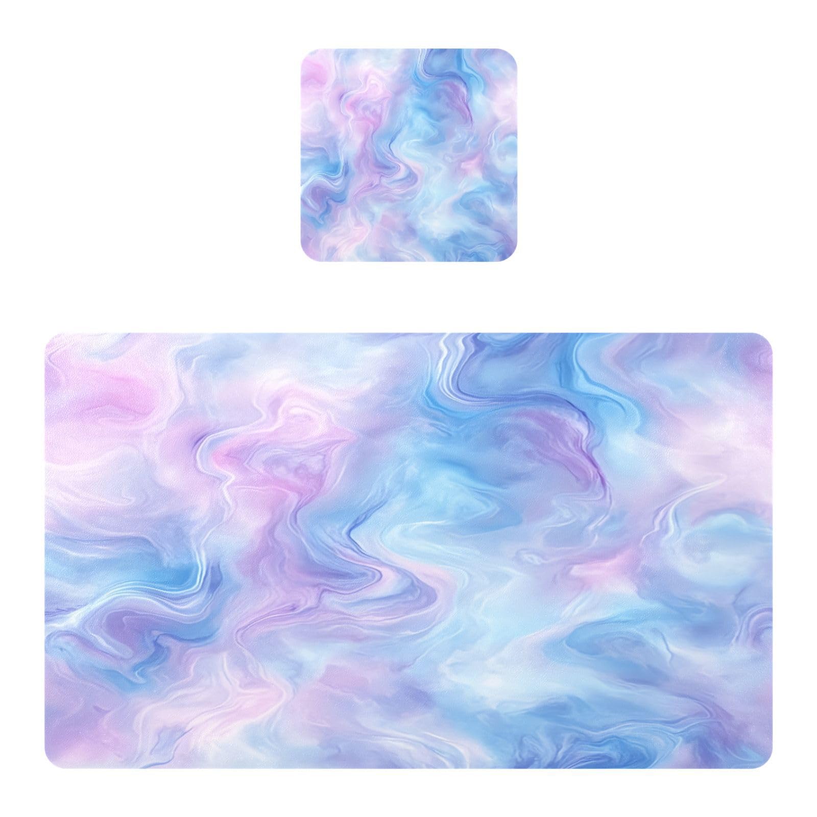 BURSTDDY Marble Placemat Waterproof Place Mat for Dining Table