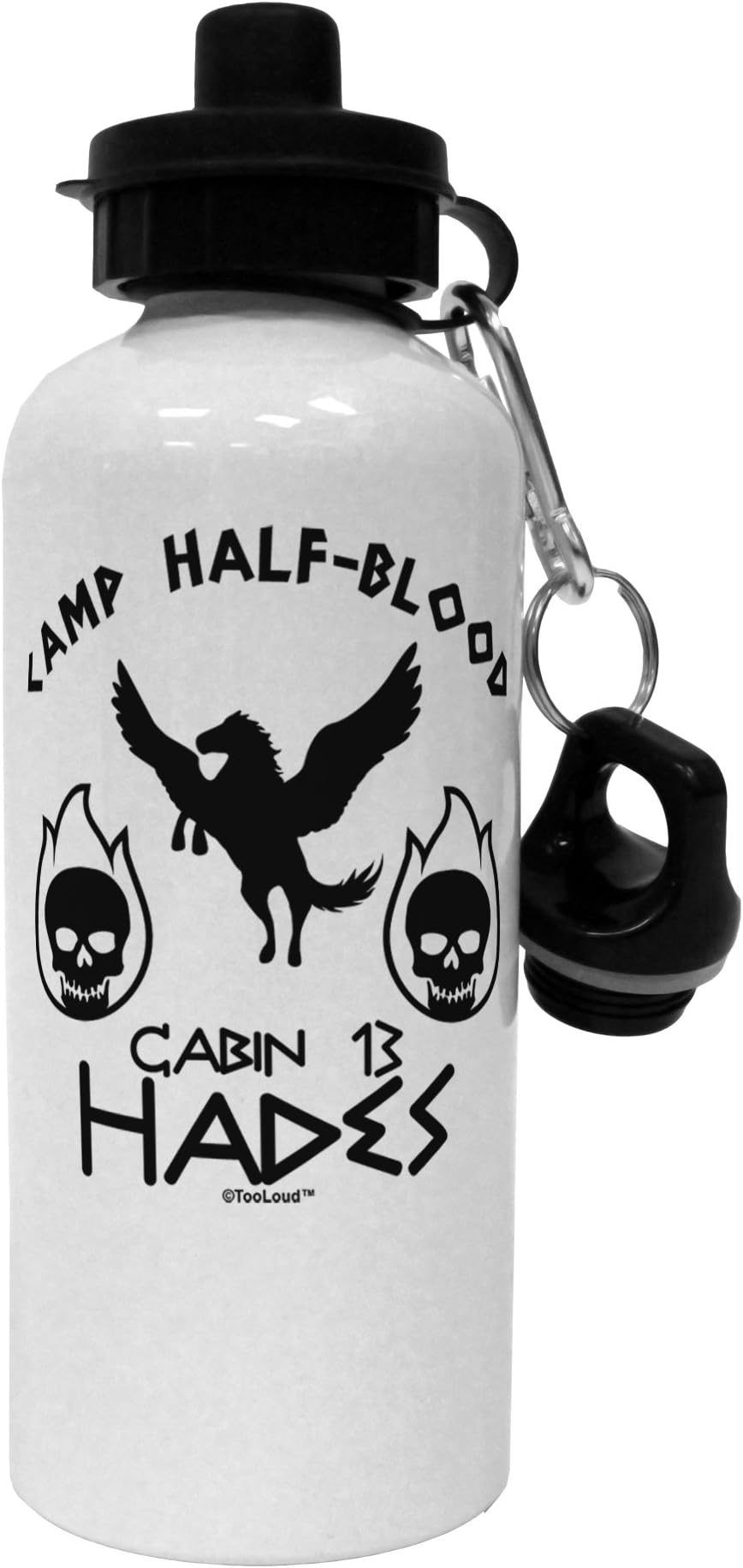TOOLOUDCabin 13 HadesHalf Blood Aluminum 600ml Water Bottle - White