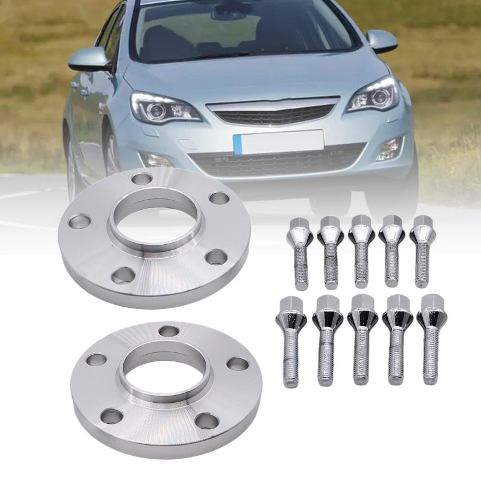 2 Pezzi Distanziali Ruota Auto Adattatori Mozzo Centraggio Alluminio Lega Inclusi Bulloni Facili da Installare Adatti per Componenti Ricambio Veicoli
