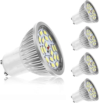 GU10 LED Bulb 4W Lamp SMD Spotlight Super Bright 60W Equivalent 140 Degree Beam Angle 85-265V 4 Pack
