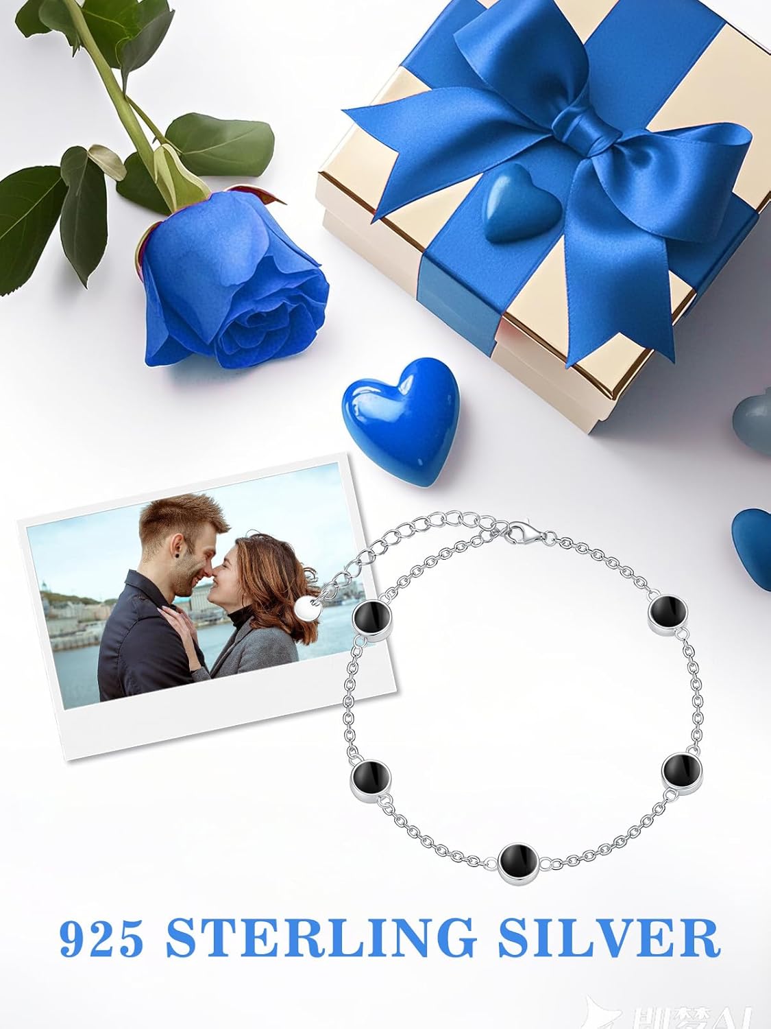 Dorunmo Ankle Bracelet for Women 925 Sterling Silver Natural Stone Bracelet Anklet Summer Beach Jewelry Birthday Gifts for Mom