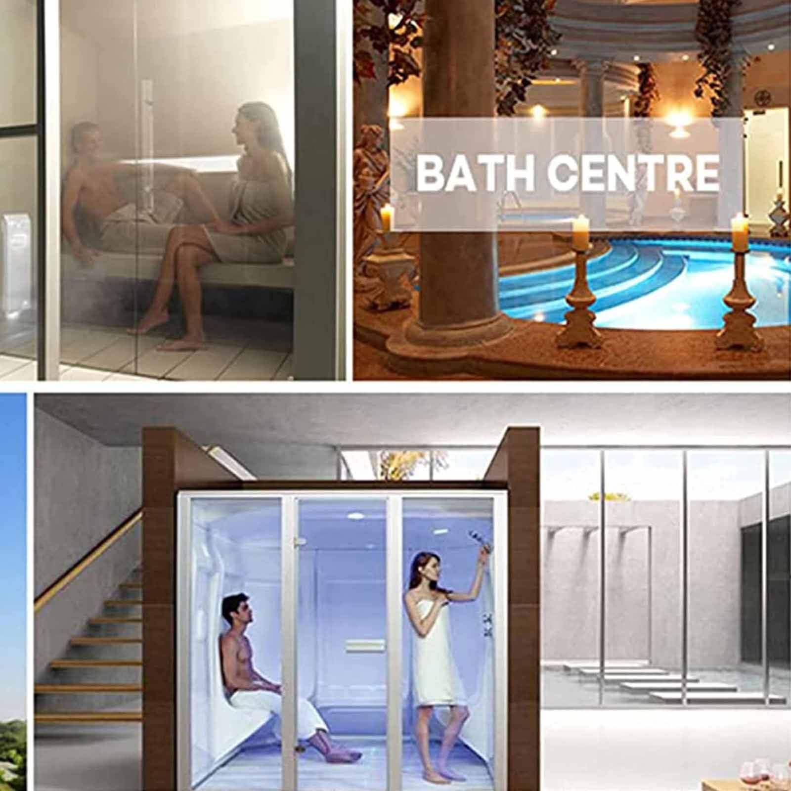 PixCy 3kw-21kw Generador De Vapor Sauna Baño Turco Ducha Dentro De con Drenaje Y Panel De Control a Prueba De Vapor para Hogar Gimnasio Hotel Salón De Belleza,380V-8.0kw