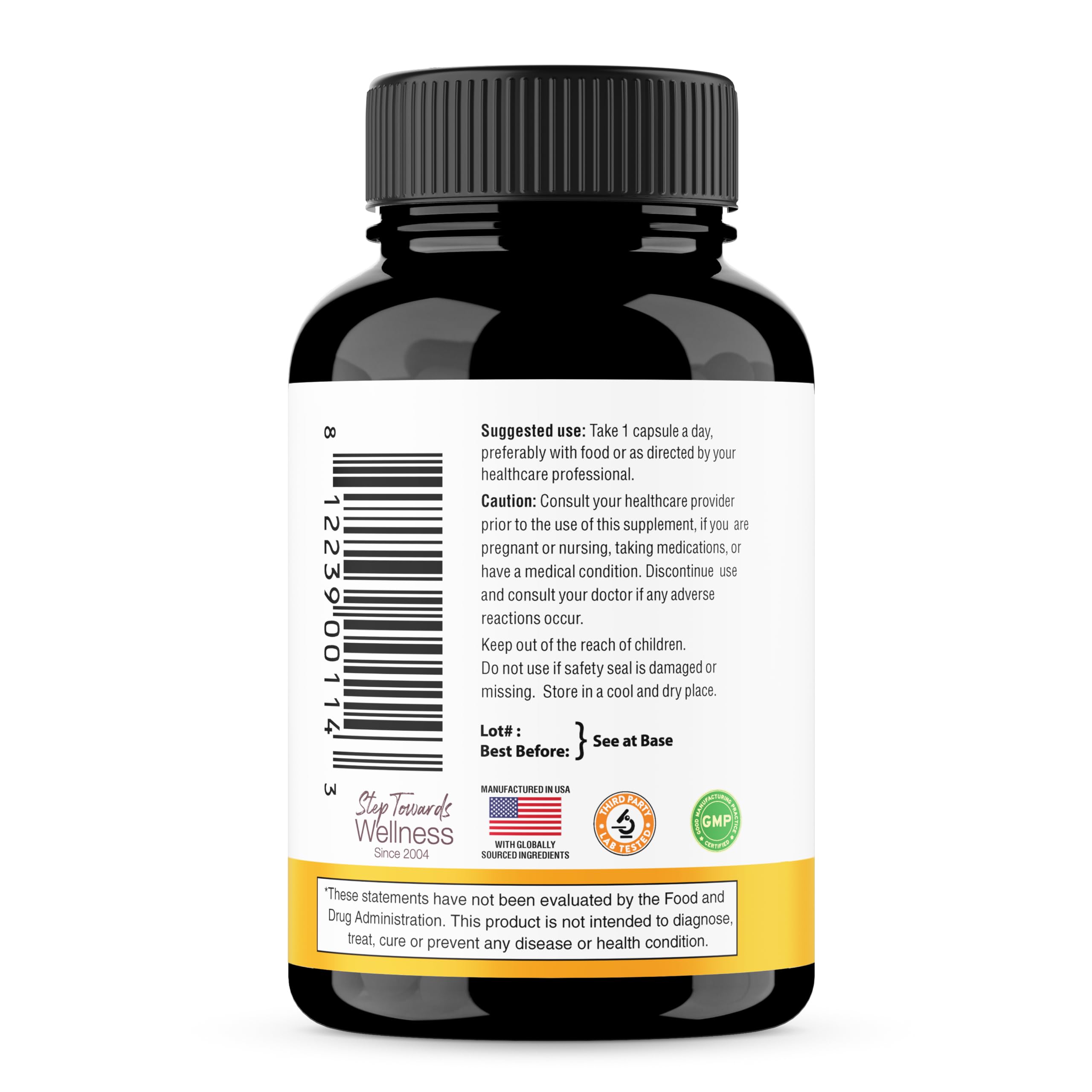 Vitamin D3 K2 5000 IU 120mcg Magnesium Zinc B6 Quercetin Capsules 120 Count — Amazon image 11
