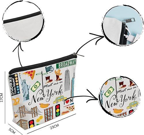 Miniatura 2 de WZJHCL Bolsa de viaje de viaje a la ciudad de Nueva York Bolsa de viaje NYC Besties Bolsa de maquillaje Bolsa de viaje Bolsa de viaje Bolsa de kit
