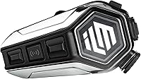 Vista 1 de ILM Casco de auriculares Bluetooth para motocicleta, sistema de comunicación de 6,889.8 ft, intercomunicador IP67, impermeable, cancelación de Gris