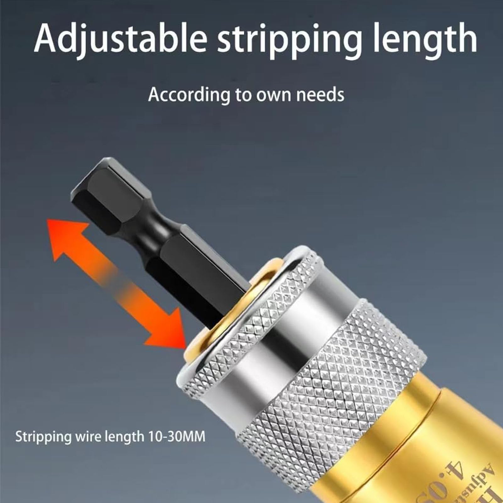 Outil de Dénudage et de Torsion de Fil Électrique Réglable pour Perceuse Ensemble d'Outils d'Électricien Professionnel pour Câble Cuivre et Aluminium
