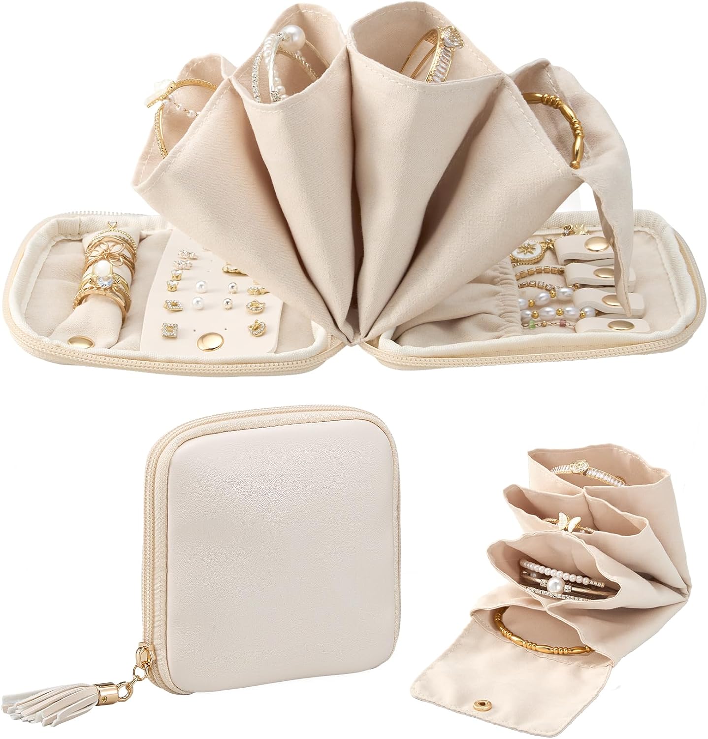 Amazon.com: Lolalet Travel Jewelry Case Organizer, Small Jewellery ...