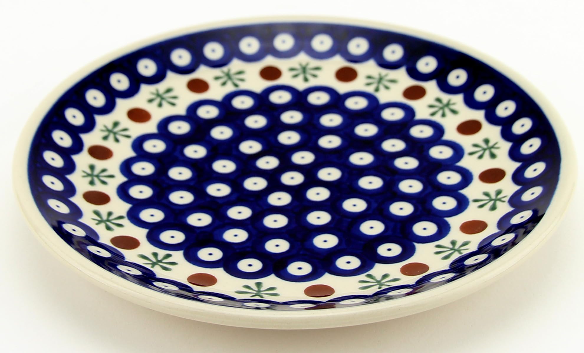 Polish Pottery Plate 7.5 Inch From Zaklady Ceramiczne Boleslawiec #Gu-814-41 Traditional Pattern, 7.5 Inch Diameter