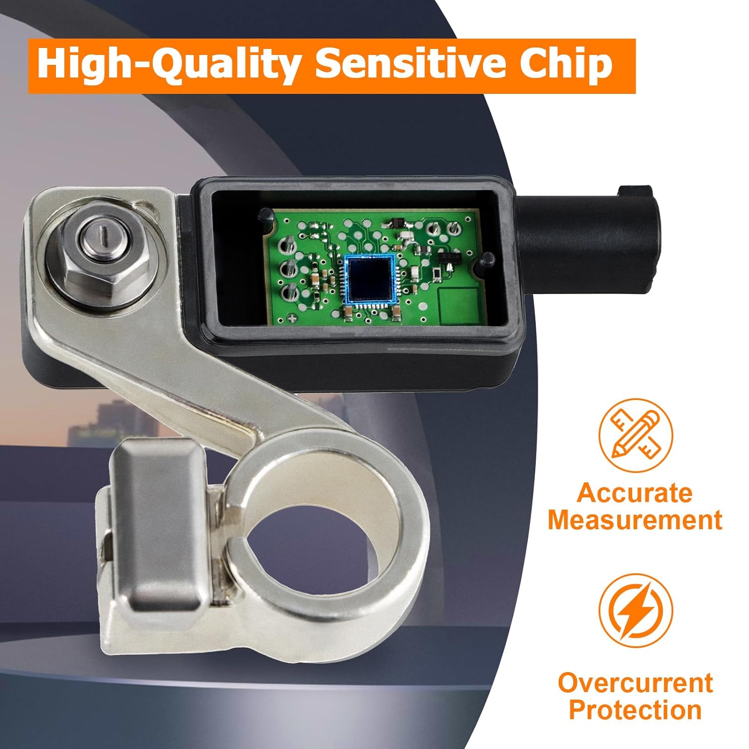 FUSCH Battery Current Sensor Battery Temperature Sensor Compatible with Ram 1500 2500 3500 Chrysler Dodge Jeep Replace#68318616AC 56029778AB