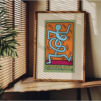 Fark Tanıtım Keith Haring Çerçevesiz Poster, Modern Dekoratif Çerçevesiz Poster, Tablo, KeithHaring-4, 21 x 30