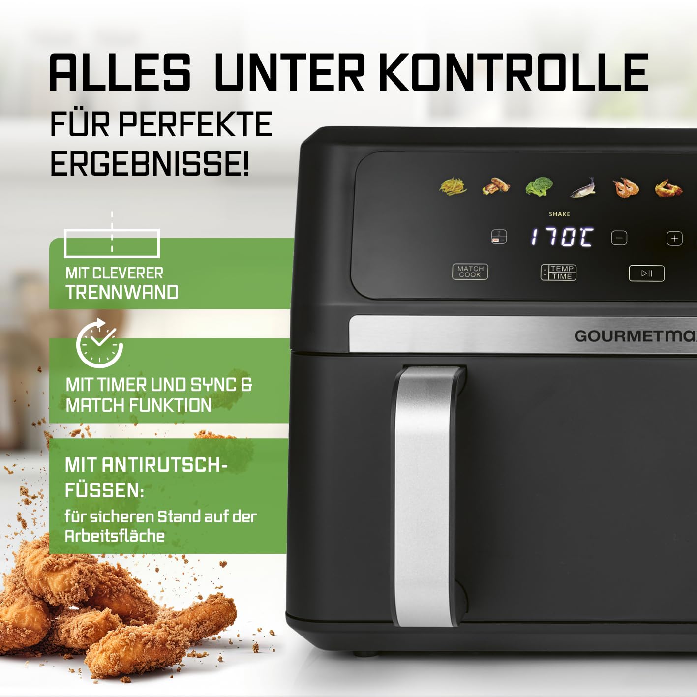 GOURMETmaxx Heißluftfritteuse AirGenius 10 L – Bild 8