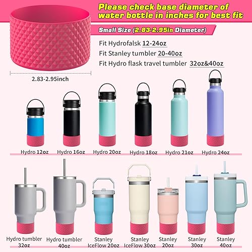 Miniatura 2 de WUQID Bota para botella de agua, bota de silicona de diamante compatible con vaso Stanleyy de 20 a 40 onzas y botella Hydroo Flask de 12 a 24 onzas,