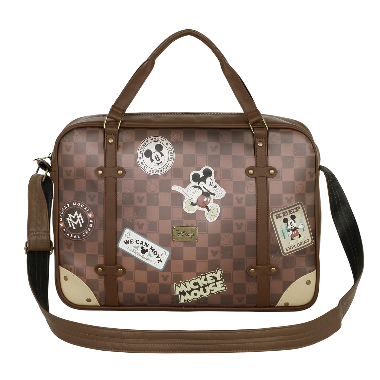 Disney Topolino Journey-Borsa Computer Laptop, Marrone, 42 x 30 cm