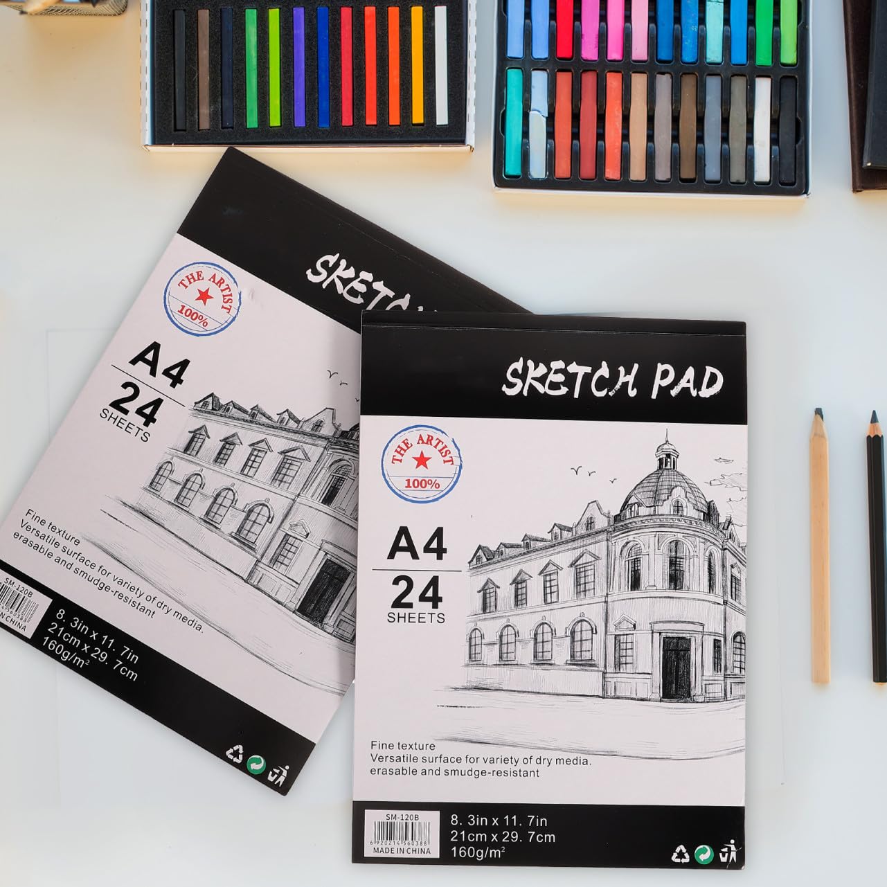 STOBOK 2stücke Professioneller Zeichenblock Skizzenbuch Dickes Papier Marker Geeignet Robuste Qualität Kreatives Schreiben Reisebericht Ideensammlung Geschenkidee Zufälliger Stil