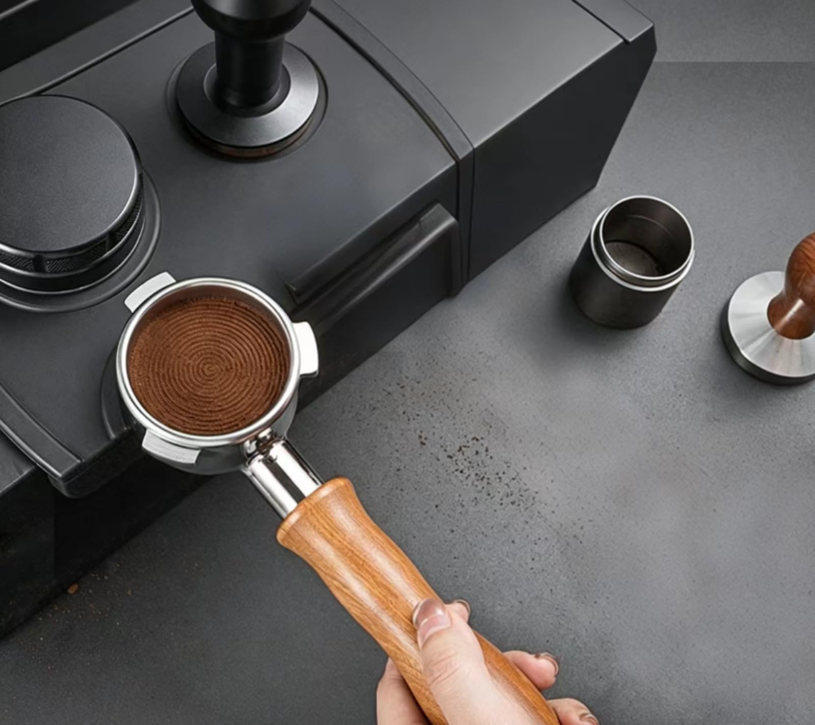 Portafiltro senza fondo da 51 mm, portafiltro professionale senza cestello filtro non pressurizzato, adatto per macchine da caffè espresso.