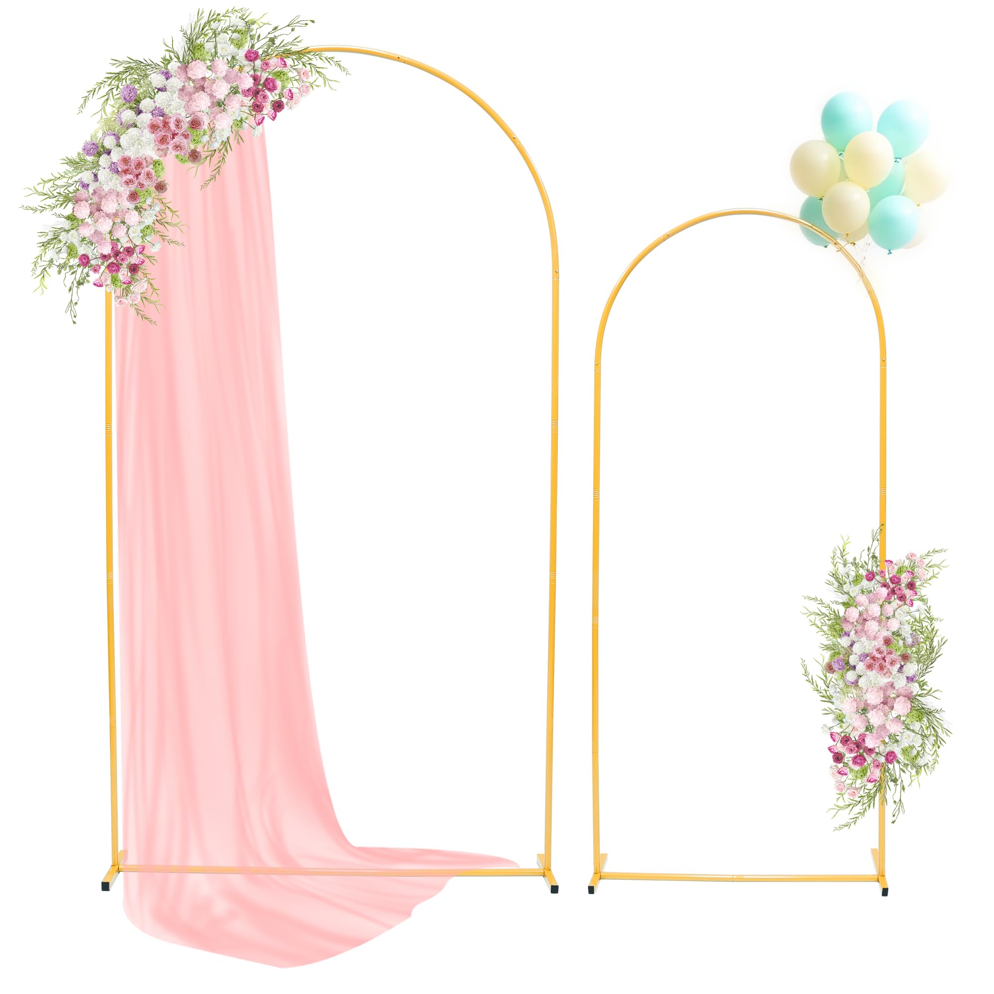 Arche de fond en métal pour anniversaire et cérémonie d'ouverture de jardin élégante