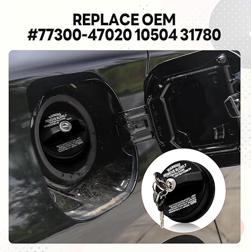 Miniatura 5 de Tapa de gas de bloqueo con llaves, tapa de tapa de combustible de bloqueo, repuesto # 10504 77300-47020, accesorios de coche