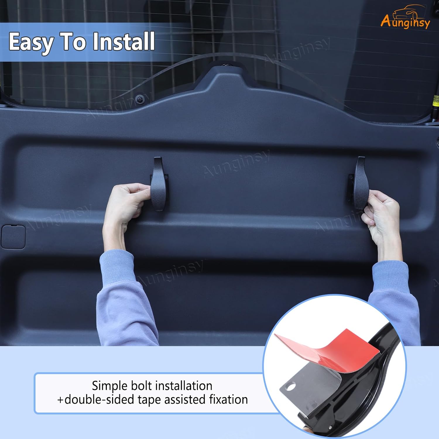 Aunginsy Car Trunk Umbrella Hook Holder Hanger Holder Clip Compatible with Toyota FJ Cruiser 2007-2021 Rear Trunk Organizer Fastener Clip Back Seat Portable Umbrella Storage Hanging Rack Accessories