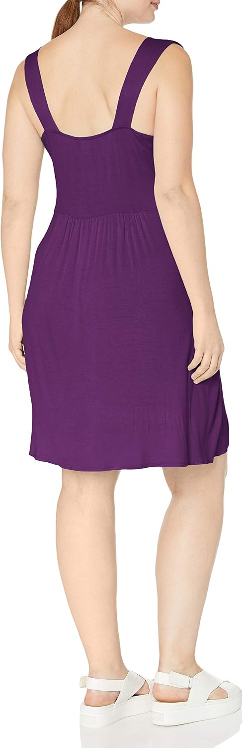 Star Vixen Women's Plus-Size Sleeveless Empire Waist Summer Sun Dress