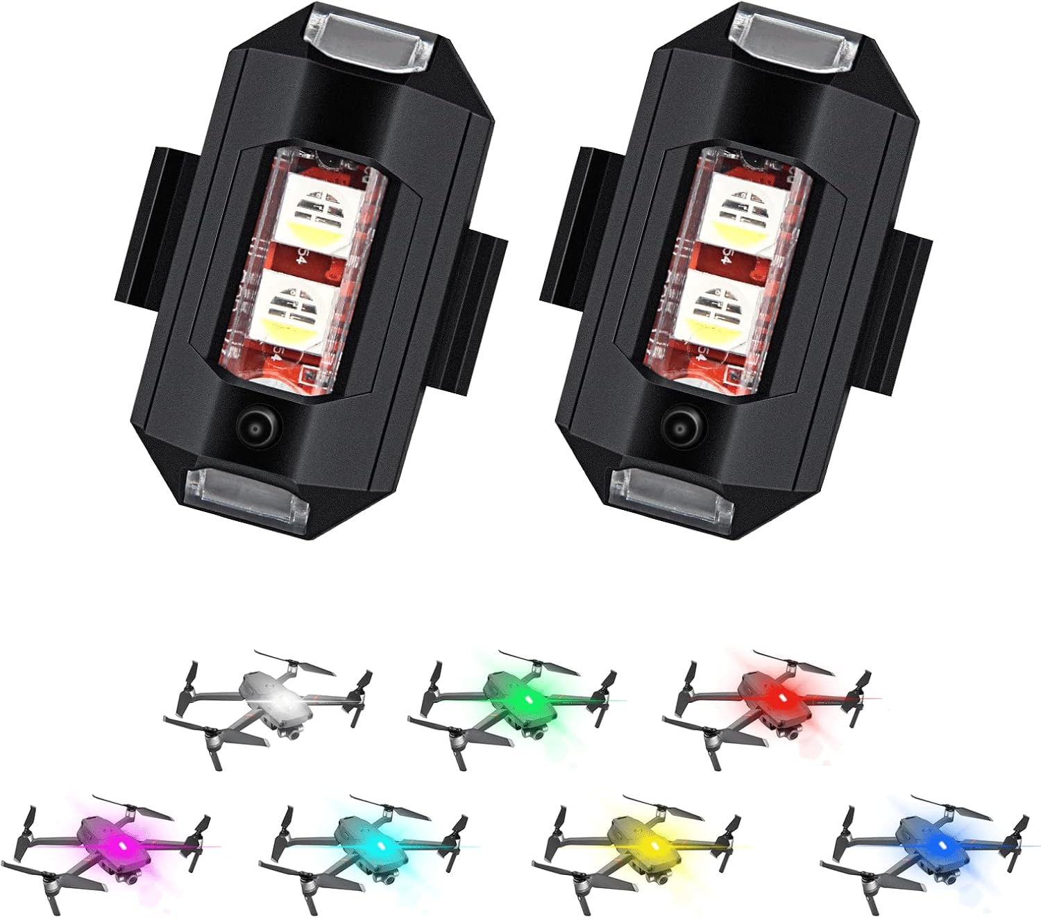 Aircraft Led Strobe Lights, 7 Colors Including 31 Lighting Models, USB
