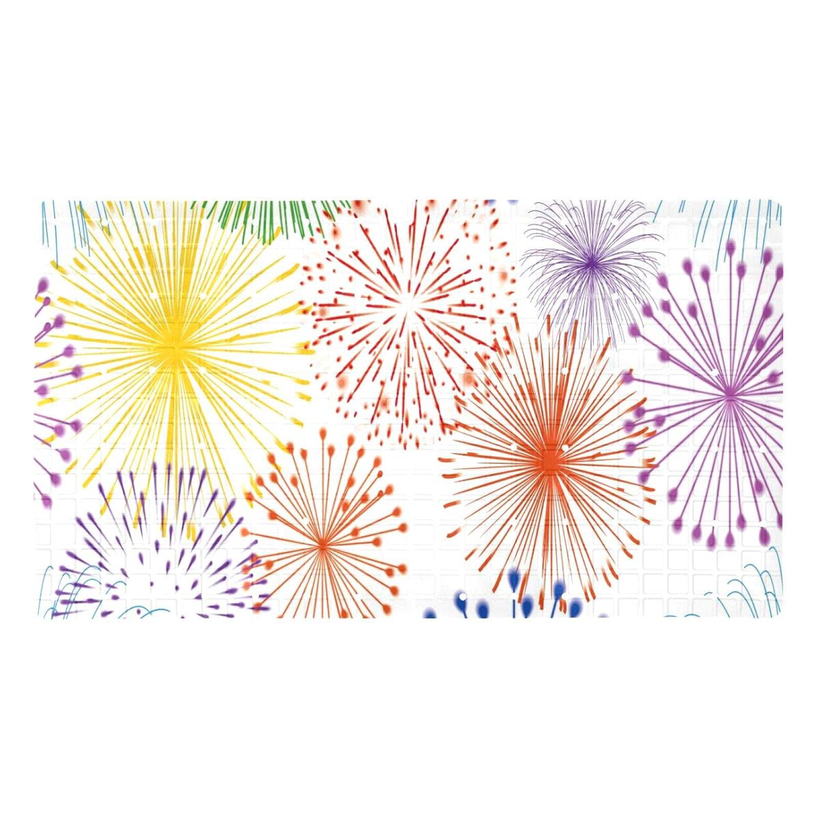 Tapis de bain antidérapant multicolore en PVC pour éviter les glissades sous la douche