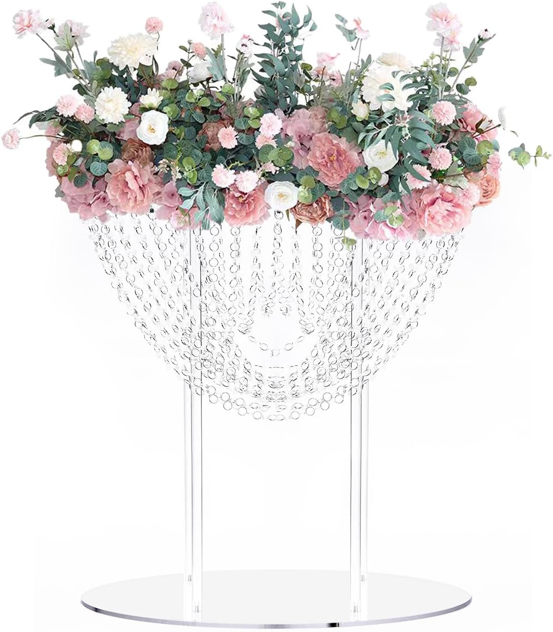 24'' Tall Wedding Centerpiece Table Decoration Acrylic Clear Flower Stand Display Rack for Event Party Decoration